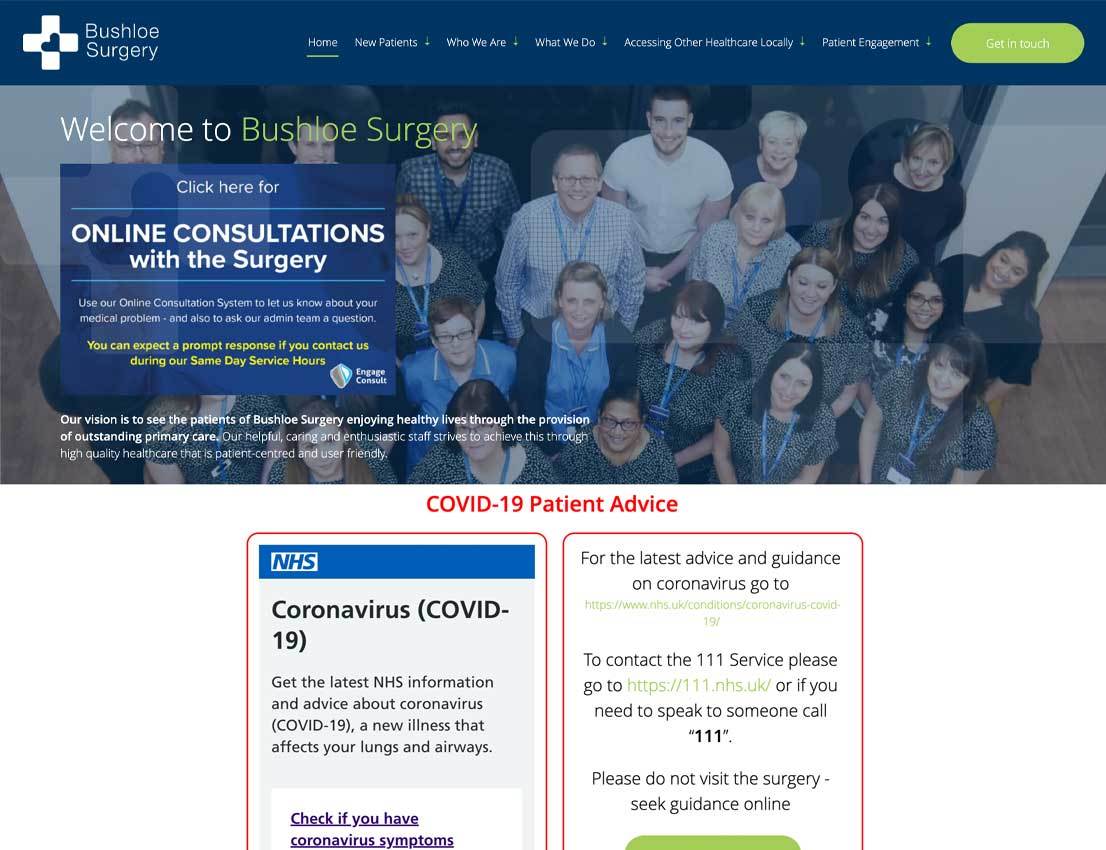 The Bushloe Surgery website created by it'seeze Leicester