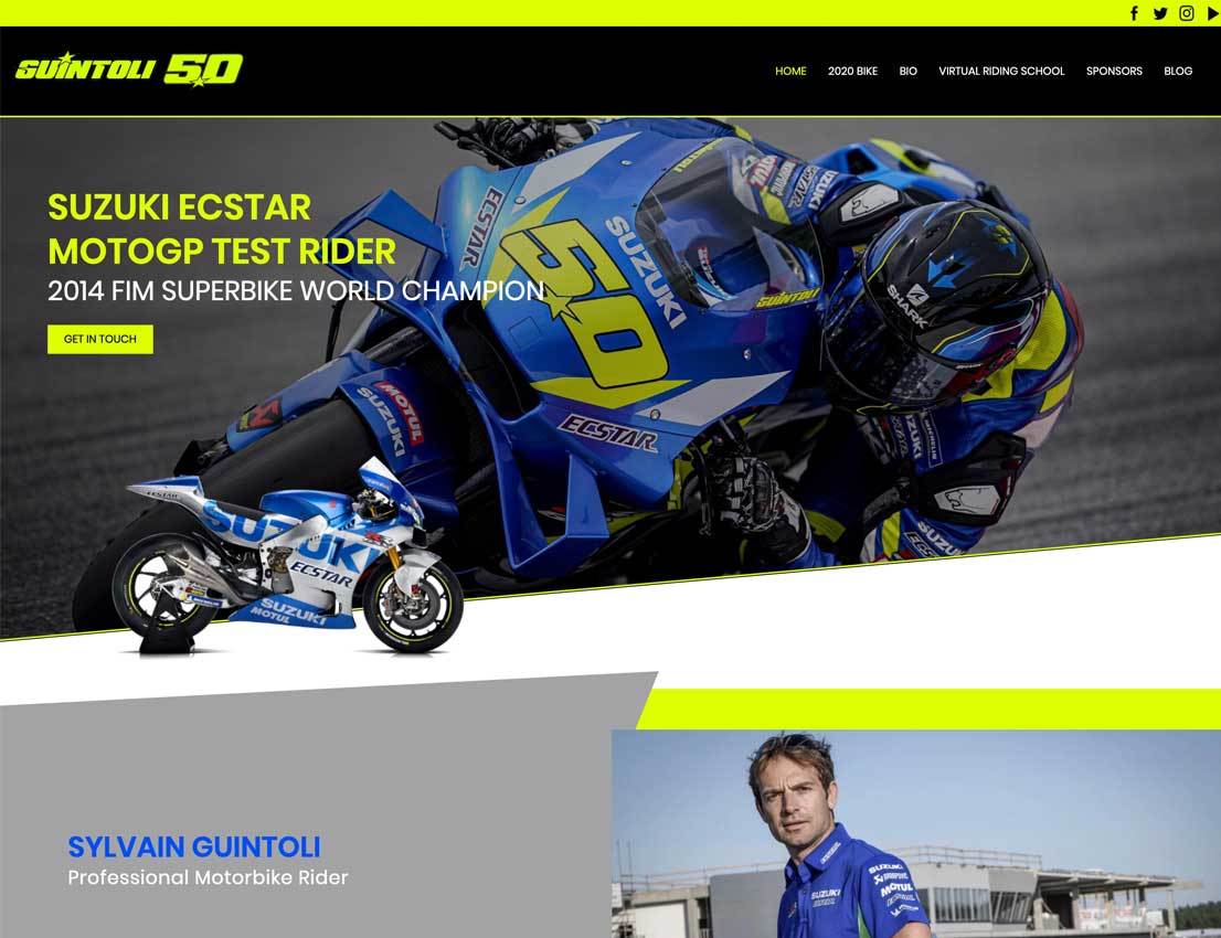 The Sylvain Guintoli website created by it'seeze Leicester