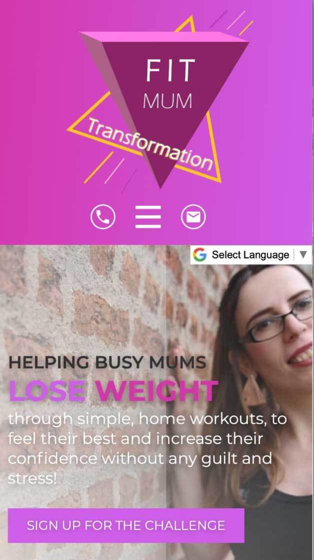 Fit Mum Transformation website